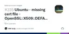 Vignette Ubuntu - missing cert file - OpenSSL::X509::DEFAULT_CERT_FILE, ENV['SSL_CERT_FILE'] · Issue #235 · actions/runner-images · GitHub