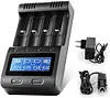 Vignette Zanflare C4 18650 Chargeur Batterie, écran LCD Chargeur Piles Intelligent Universel pour Rechargeables Li-ION/Ni-MH/Ni-CD 18650 26650 26500 22650 18490 17500 17355 AA AAA SC, Power Bank : Amazon.fr: High-Tech