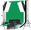 Vignette Kit Éclairage Studio Photo, Kit Fond Vert avec 2x50cmx70cm Softbox + 2x125W Ampoules + 2x80(2m) Trépieds de softbox + 3x1.8mx2.8m Fonds + 3mx2m Support de Fond + Sac de Transport : Amazon.fr: High-Tech
